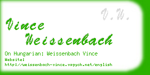 vince weissenbach business card